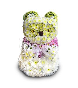 мишка сделанный из цветов